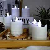 6 Pcs Solar Candles Outdoor Waterproof for Windows Emergency Candles with Sensor Dusk to Dawn Solar