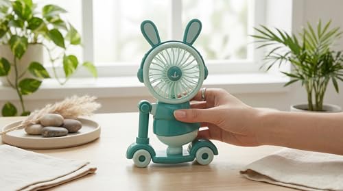 Image of HAND FAN FOR SUMMERS (GREEN FAN)