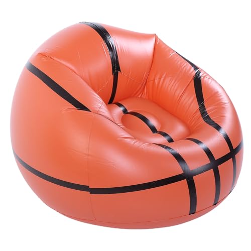 Canapé gonflable football portable et ergonomique orange pour vos soirées