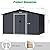 Zstar 12 x 10 FT Outdoor Storage Shed, Large Metal Tool Sheds with Sloping Roof & Lockable Doors, Steel Utility Tool Shed Waterproof Storage House for Backyard Garden Patio Lawn, Grey