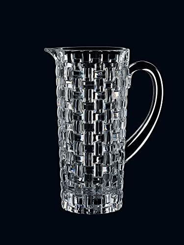 Nachtmann Bossa Nova Collection Glass Pitcher, 40-Ounce, Made Of Crystal, Clear, Water Carafe With Handle, Serve Soft Drinks, Lemonade, Or Cocktails, Dishwasher Safe #TOP1