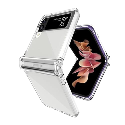 Coque de protection complète transparente pour charnière PC rigide Samsung Galaxy Z Flip 3 4