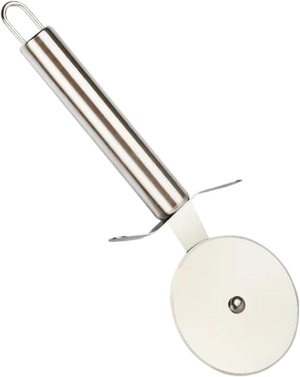 Stainless steel round tube handle pizza wheel knife 6.5CM stainless steel pizza shovel knife