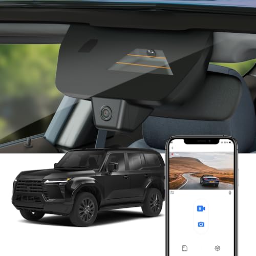 Fitcamx 4K Dash Cam Suitable for Lexus GX550 2024-2026 Premium Luxury Overtail (3rd Gen/J250), Integrated OEM Look, 2160P UHD Video, WiFi & APP, Loop Recording, G-Sensor, Plug & Play, 64GB Card