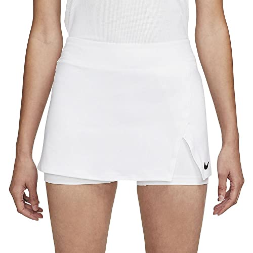 Nike Court Dri-Fit Victory Women's Tennis Skirt 12" Slim Fit (As1, Alpha, L, Regular, Regular) White/Black #TOP25
