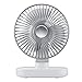 Wentylator biurkowy z oscylacją USB, mały wentylator, 4000 mAh, zasilany na baterie, mały cichy wentylator stołowy, srebrny