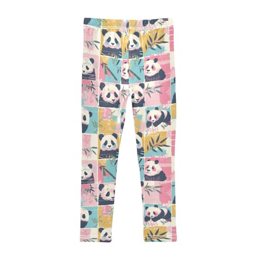 Baby Panda Bear Face Kids Baby Girls Active Leggings Soft Full Length Yoga Pants Running2