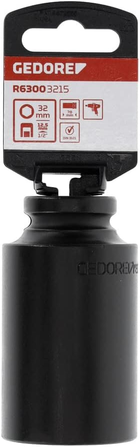GEDORE RED Impact Socket 1/2 Hexagon size32mm l.78mm