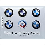 Bmw - logo evolution Nostalgic-Art Retro Blechschild BMW - Logo Evolution, diseño vintage decorativo, 30 x 40 cm