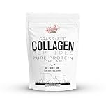 HearthyFoods Collagen Powder - 18g Protein - Pure Halal Collagen Peptides Grass Fed Hydrolyzed Powder | Type I and III Unflavoured Keto Friendly Gluten Free No Sugar Non GMO 16 Oz