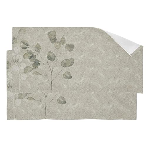 Giwawa Geometry Leaves Pattern Vintage Modern Abstract Design Kitchen Hand Towels Highly Absorbent Soft Hanging Towels Tie Kitchen Dish Towel Set For Home Decor #TOP7