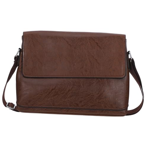 Porte-documents en cuir pour homme doté de détails soignés et de poches fonctionnelles