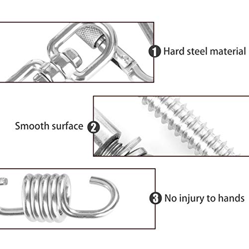 BESPORTBLE, 1 conjunto de gancho de rolamento de aço inoxidável 360 graus para serviço pesado, rede