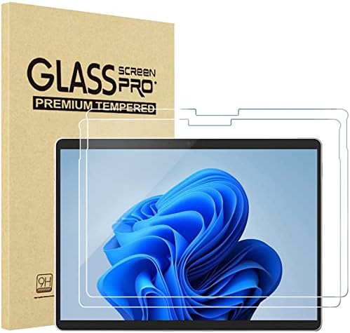 ProCase Screen Protector for Microsoft Surface Pro 8 / Surface Pro X 13 inch 2021 Release, Ultra Thin Tempered Glass Screen Film Guard, 2 Pack
