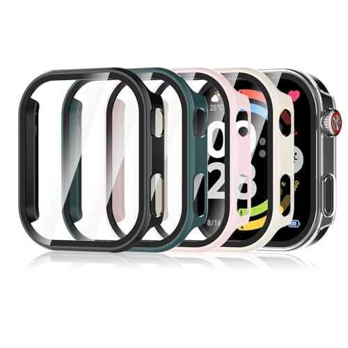 Hianjoo 5������ Xiaomi Redmi Watch 6 �Ή� �P�[�X �ی�J�o�[+�t�B���� ��̌^ Xiaomi Redmi Watch 6 �Ή� �J�o�[ �ی�t�B���� PC�f�ނ̃t���[�� �S�ʕی� �Ռ��z�� �����x�^�b�`