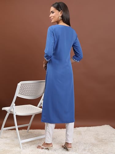 Image of Ketch Polyester Women's Regular Fit Three-Fourth Sleeve Kurta