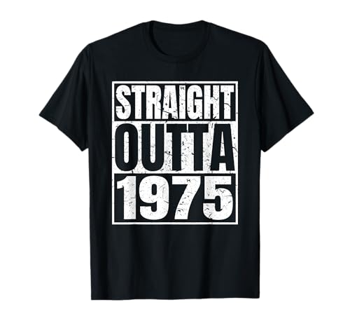 Straight Outta 1975 Retro Birthday Idea Born In 1975 Vintage Camiseta