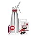 Produktbild ISI - Gourmet Whip Sahnespender 1L + 6 x 10 Sahnekapseln + Whipper Verschlusskappe im Bundle - Sahnesprüher Set aus 100% Edelstahl für Sahne, Suppen, Espumas & Desserts - Made in Austria