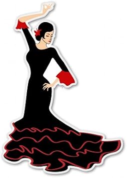Flamenco Dancer Sticker, 3 in