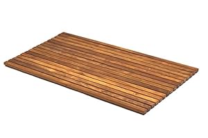 Asinox Teak Duschmatte rollbar 66x106 cm