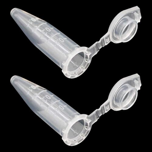 200 Stück Reaktionsgefäße Stoffkapseln 0,5ml Transparent Zentrifugenröhrchen aus Plastik Tubes Kapseln mit Schnappdeckeln