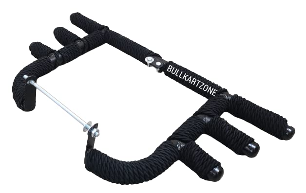 BULLKARTZONE® Primium Quality 3 Rod With Black Rope Leg Guard Crash Guard For Bullet Enfield Classic Reborn 350 Only (Direct Fit) 1
