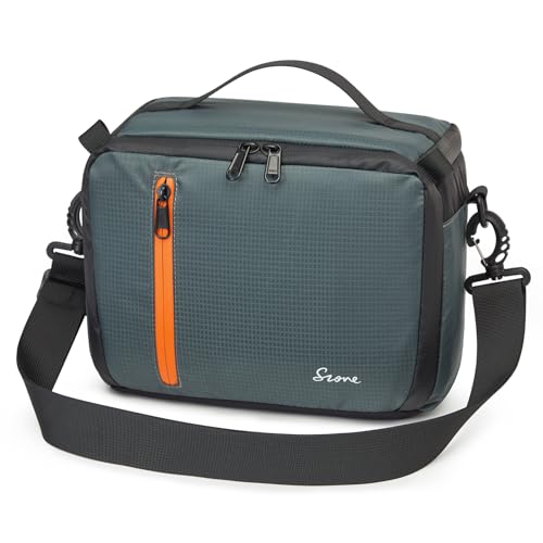 S-ZONE Camera Sling Bag Waterproof DSLR/SLR Compact Camera Insert Pouch Cube Case Lens for Nikon, Sony, Canon, Panasonic, Olympus
