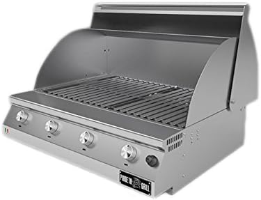 Professional Gas Barbecue Fry Top 750 Basic 4 Burners Grid Drain V
