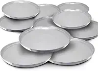 Kit 10 Formas Para Assar Ou Servir Pizza Em Alumínio 40cm