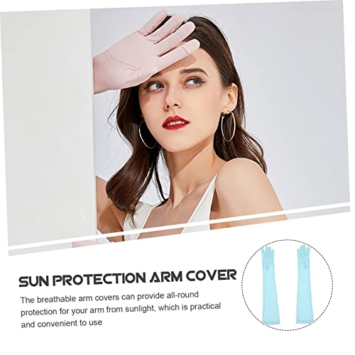 GALPADA 1 Par Mangas De Seda De Gelo Mangas De Proteção Solar Para Mulheres Mangas Para Cobrir Os Br