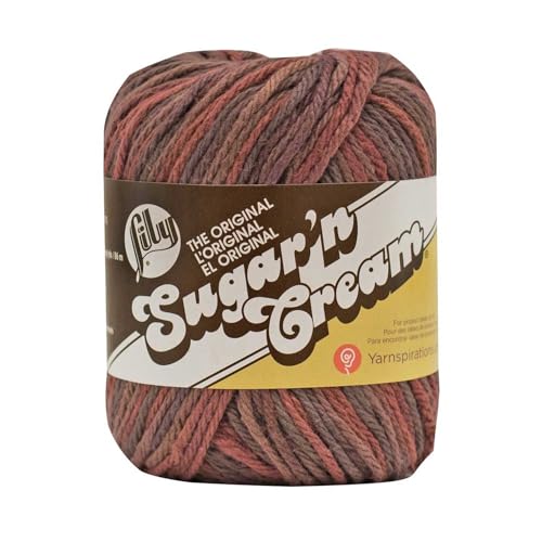 Image of Lily Sugar 'N Cream The Original Ombre Yarn, 2oz, Gauge 4 Medium, 100% Cotton, Terra Firma - Machine Wash & Dry
