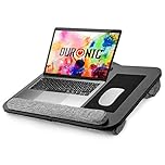 Duronic Laptop Tray with Cushion DML433 Ergonomic Lap Desk Cushioned Lap Trays with Handles Portable Laptop Desk Riser Stand for Home Office Work Bed Gaming