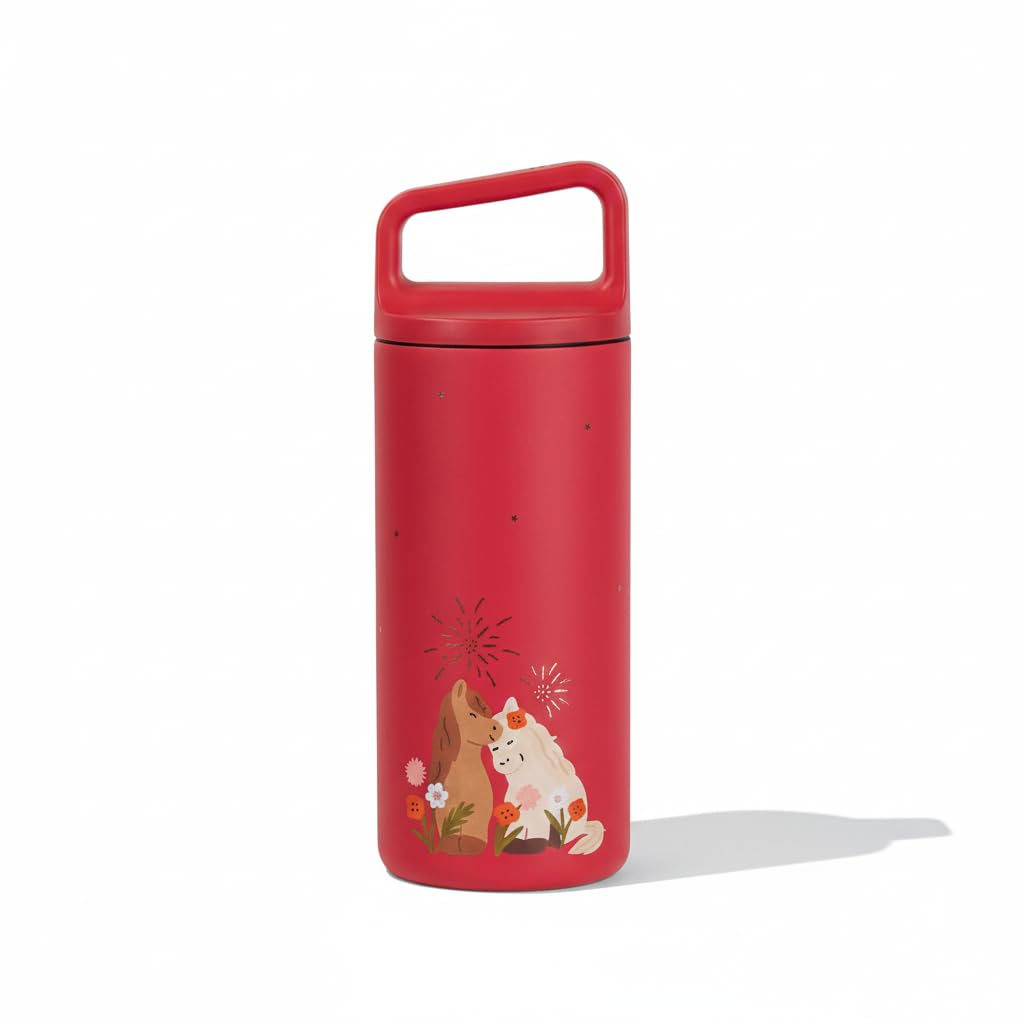 Stainless Steel Tumbler 12 oz Year of the Horse Design | Double-Wall Insulated Festive Collectible Travel Drinkware