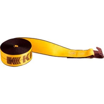 Kinedyne B1654243 30 ft. x 4 in. Cargo Control Winch Strap 423021 with Flat Hook Gold