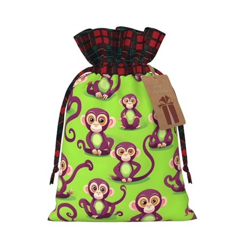 Green Clever Monkey �v�����g �M�t�g �h���[�X�g�����O �ė��p�\ �|�[�` �x�� �a���� ������ �p�[�e�B�[ �L�O�i �o�b�O