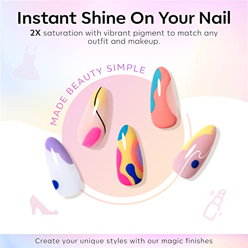 Modelones Gel Nail Polish Set - Summer 6 Colors Neon Bright Hot Pink Royal Blue Purple Turquoise Peaches Coral Yellow Nail Gel Kit Soak Off Nail Art Design Manicure Diy At Home Salon Gifts For Women Girls #TOP4