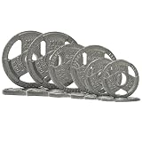 Fitvids Olympic Cast Iron Plates with Triple-Handle Design