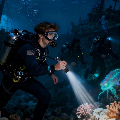 Linterna de Buceo impermeable recargable con 4 modos de iluminación para actividades subacuáticas 2