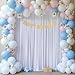 10ft x 10ft Wrinkle Free White Backdrop Curtain for Wedding Parties, 2 Panels 5x10FT Thick Silky Polyester Photo Backdrop Drapes for Birthday Baby Shower Graduation Photography Backgrounds Cloth