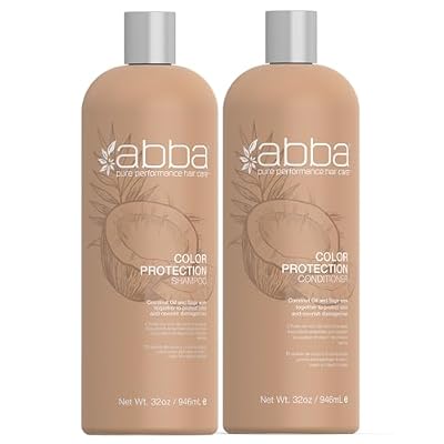 ABBA - Pure Color Protection Shampoo & Conditioner Shine Enhancing & Nourishing Value Duo Set Coconut Oil & Sage, 32 fl oz Each