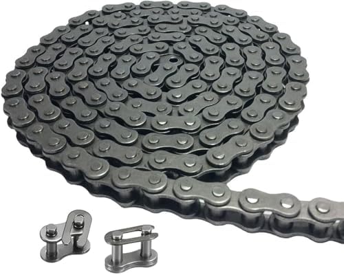 AZSSMUK #35 Roller Chain - 3 Feet Carbon Steel Material with 2 Connecting Link Industrial Chain - 96 Links