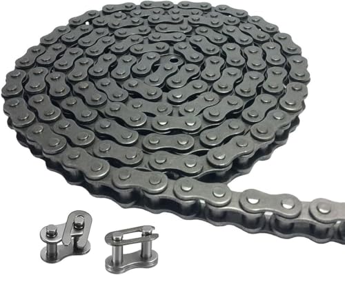 AZSSMUK #35 Roller Chain - 3 Feet Carbon Steel Material with 2 Connecting Link Industrial Chain - 96 Links
