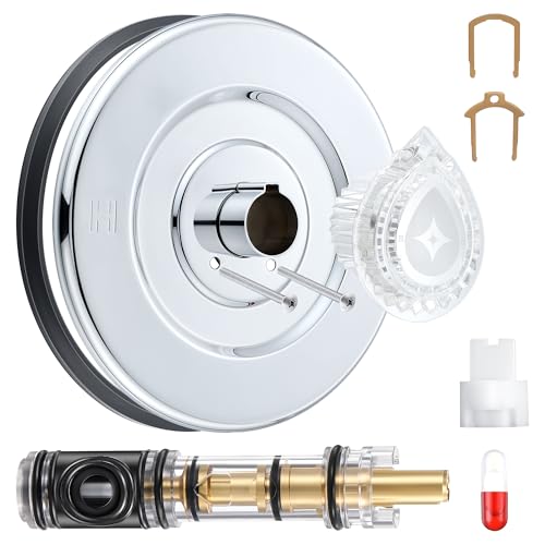 Hohean Shower Trim Kit for Moen Chateau, Brass Stem, Chrome