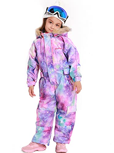 Bluemagic Little Kid's One Piece Overall Snowsuits Ski Suits Jackets Coats Jumpsuits,Ppl Glx,120cm