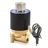 valvulas solenoides asco monterrey Potencia de bobina: 15 VA Heschen Válvula solenoide eléctrica de latón, 2W-025-06K, PT1/8\'\', AC220V, aire de agua de acción directa, válvula de reemplazo normalmente abierta