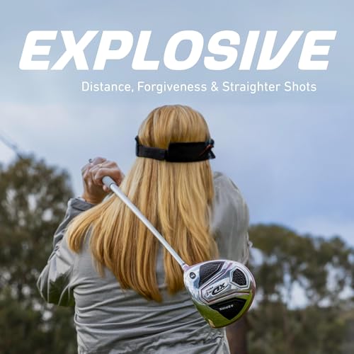 Image of Aspire XD1 Womens Golf Clubs Full Set, Includes Driver, Fairway, Hybrid, 6-PW Irons, Putter, Stand Bag, 3 H /C's, Ultra-Light Graphite Shafts, Golf Clubs Women Right Handed, Comes in 3 Sizes, Pink