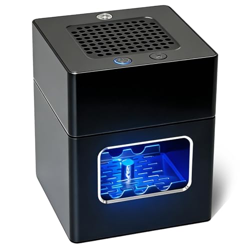 Autuveen Cenicero sin humo con encendedor de cigarrillos, purificador de aire multifuncional con filtro HEPA, cenicero portátil recargable para eliminar humos para interiores