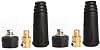 Quick-Fitting Male Welding Cable Connector for DKJ10-25, 200A, 10–25 mm², Rubber-Brass Construction, Oil & Heat Resistant, for Electric Welding Machines (4-Piece Set)