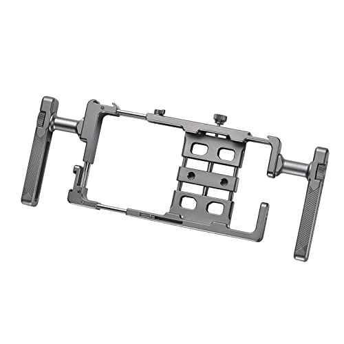 FANAUE FPC-01 Smartphone Video Rig,Handheld Video Capture Stabilizer,Suitable for Film and Television Shooting, Content Recording, Live Broadcast,with Two Handles, Three Cold Shoe mounts