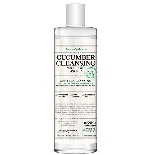 Rosen Apothecary Cleansing Micellar Water: Cucumber with Rose 16oz / 475ml